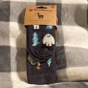 Women’s Gray Alpaca Bamboo Casual Socks, size S 4-6